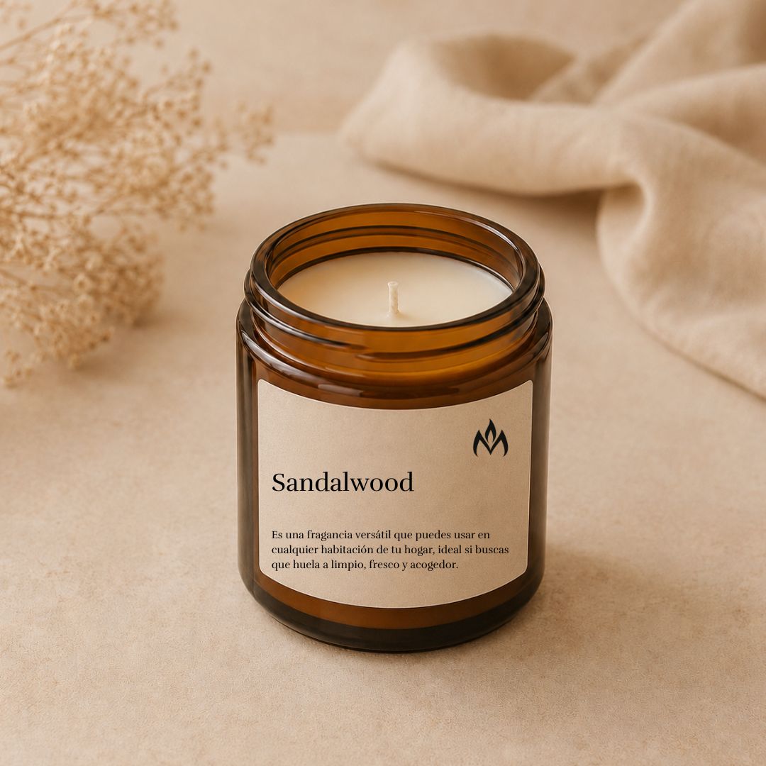 Vela de Soya - Sandalwood (220g)